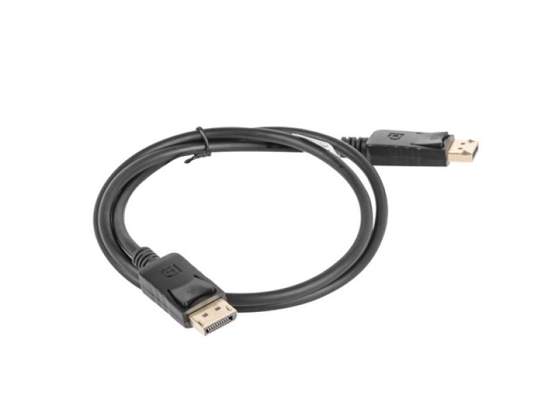 LANBERG Cablu DisplayPort M/M 19 pini v1.2 1 m 4K negru, CA-DPDP-10CC-0010-BK