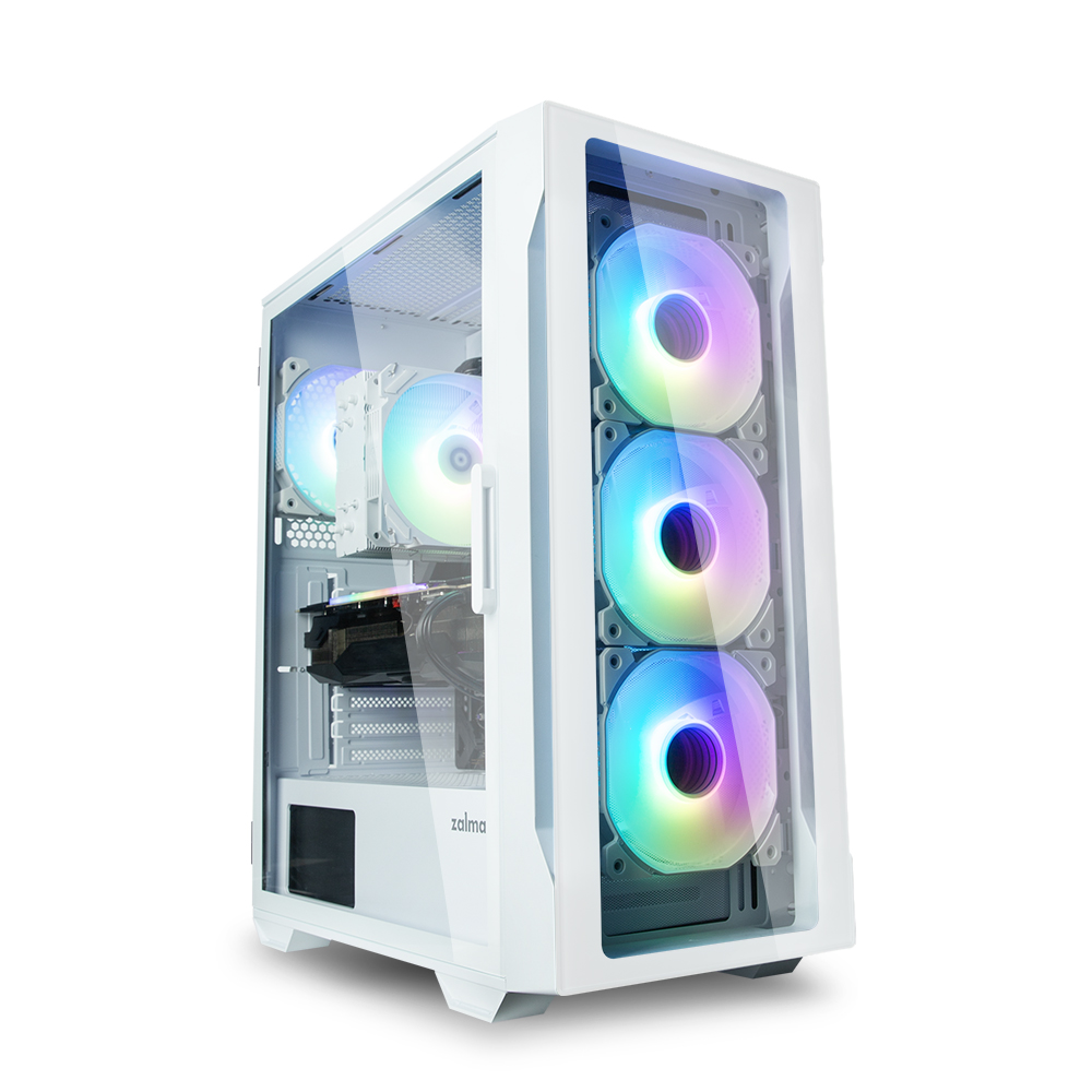 Zalman CARCASA i3 Neo, middle tower, gaming, fara sursa, suporta 8xfan, 4xfan, i3 NEO ARGB White