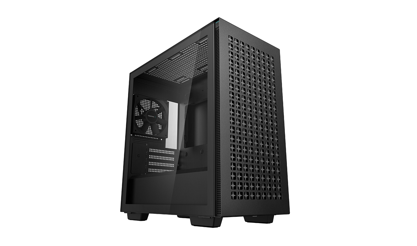 Deepcool CARCASA CH370, Micro ATX, fara sursa, sticla securizata, 1 x 120mm fan, R-CH370-BKNAM1-G-1