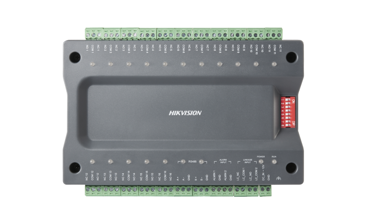 HIKVISION Extensie controler lift, 2 x interfata RS-485, 2 x intrari alarma, 16 x, DS-K2M0016A