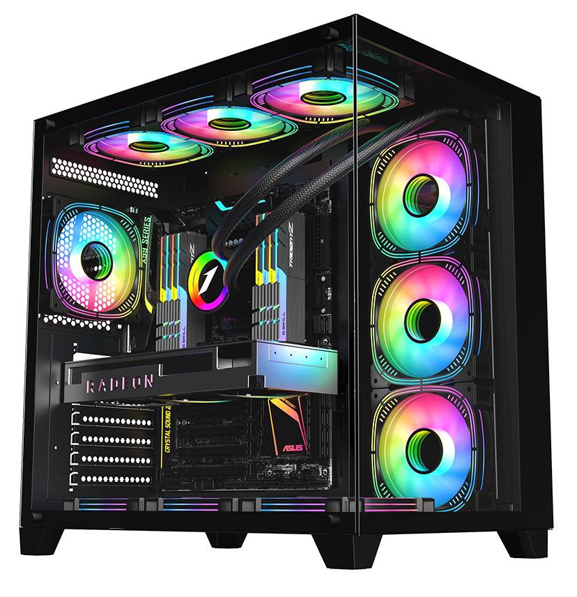 1st PLAYER Carcasa 1STPLAYER Gaming MV8 Cube Tower NEGRU, MV8 BLACK - imagine 3