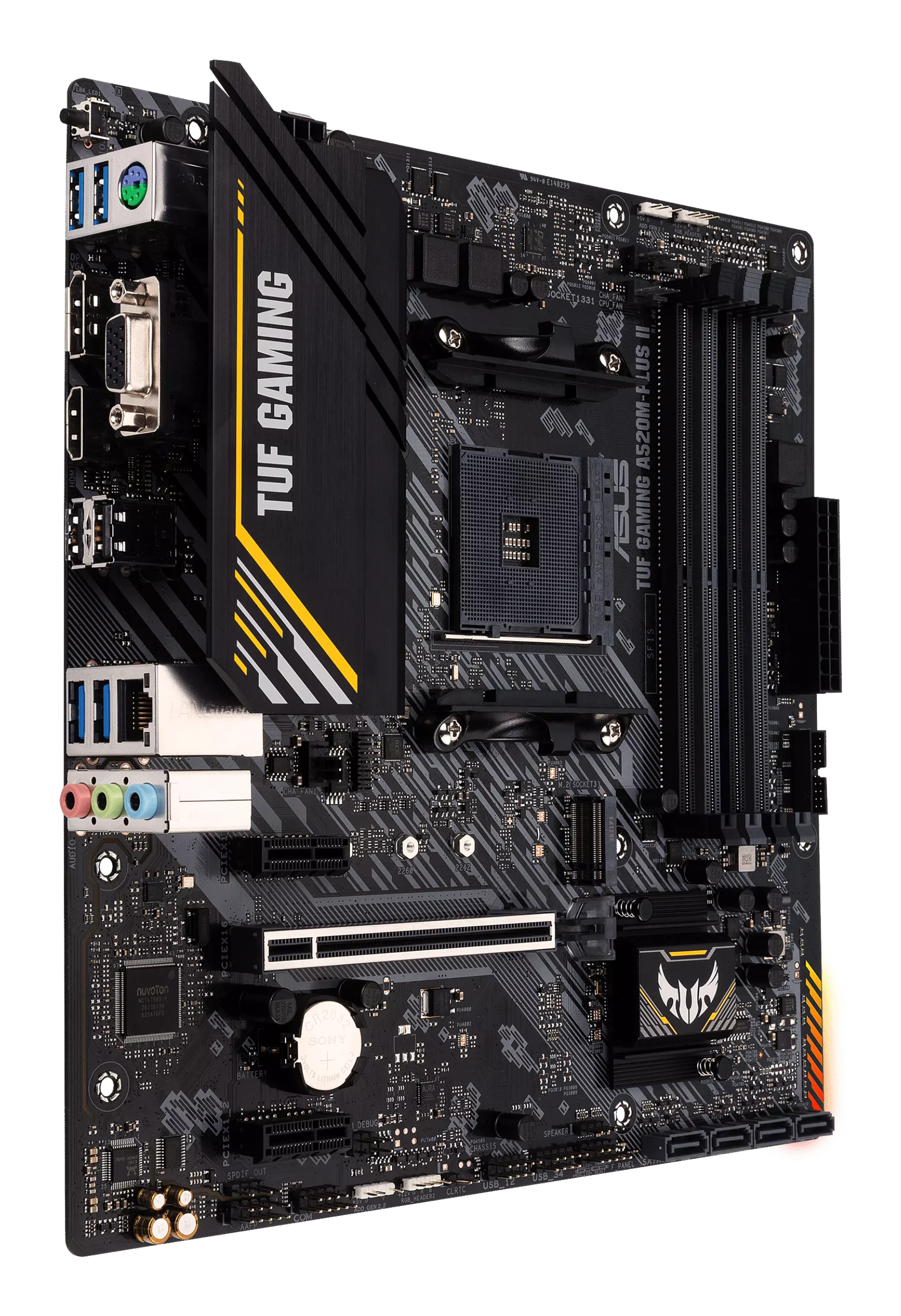 Asus Placa de baza, AM4, DDR4, mATX, Negru, TUF GAMING A520M-PLUS II - imagine 3