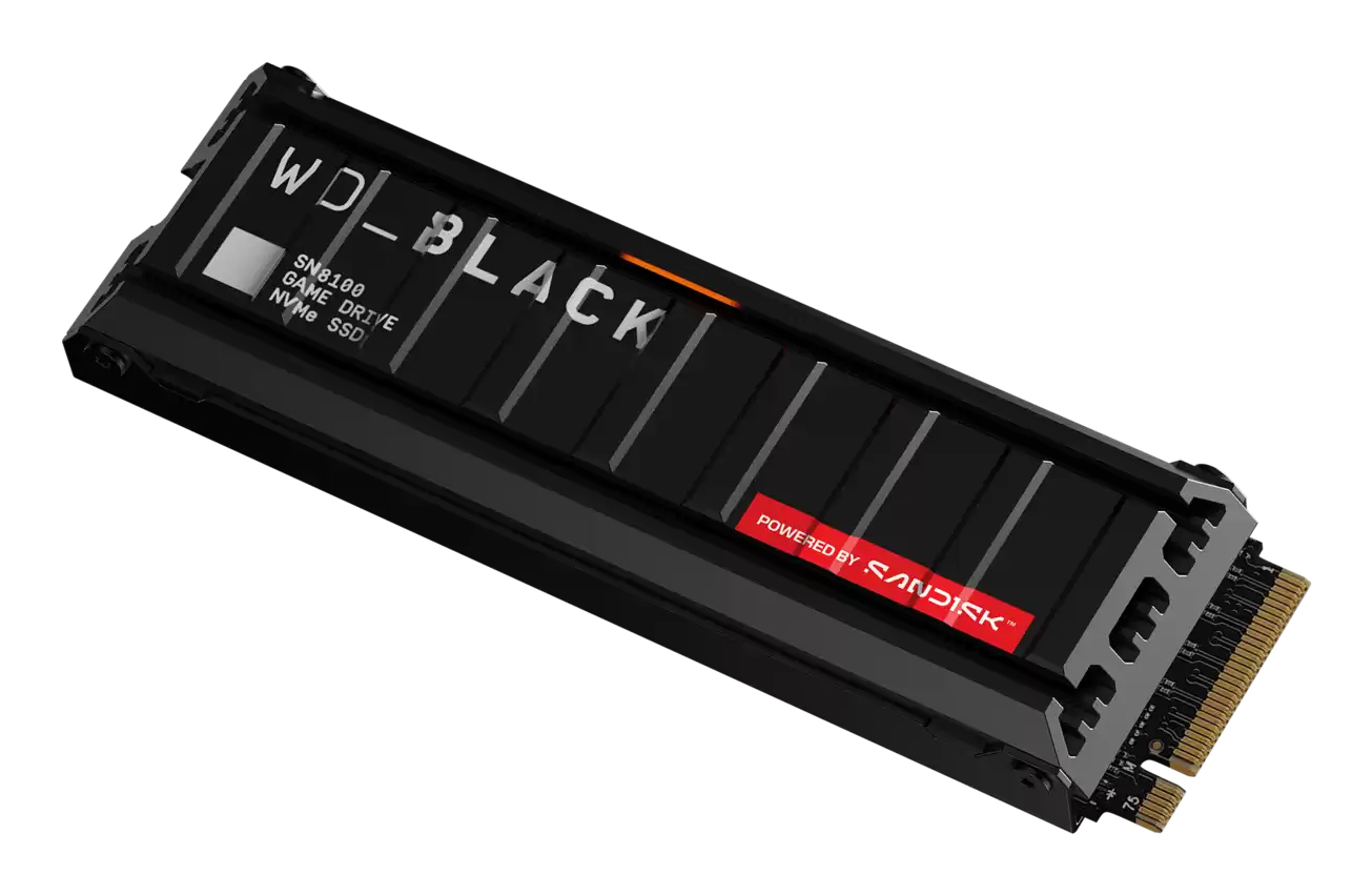 WD SSD _BLACK SN8100 HeatSink 8TB M.2 2280 PCIe Gen5 x4 NVMe, Read/Write, WDS800T1XHM-00CMT0 - imagine 2