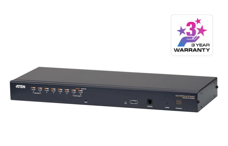 Aten 1L/Remote 8-Port Cat 5 KVM Over IP SW, KH1508AI-AX-G