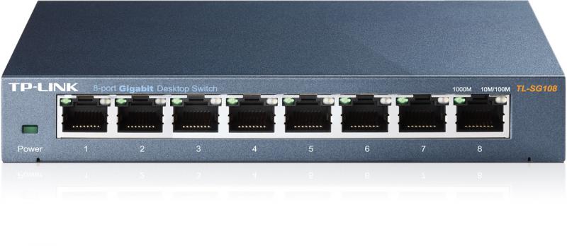 TP-LINK Switch, 8 port, 10/100/1000 Mbps, TL-SG108