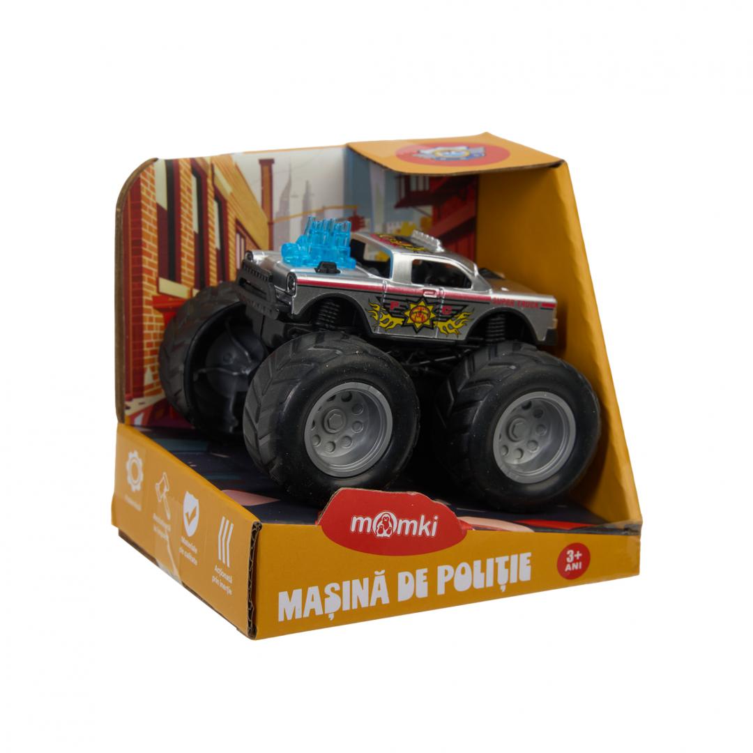 MomKi MASINA DE POLITIE, 8.5CM, DIVERSE MODELE SI CULORI, MOMKI1199-8A - imagine 11