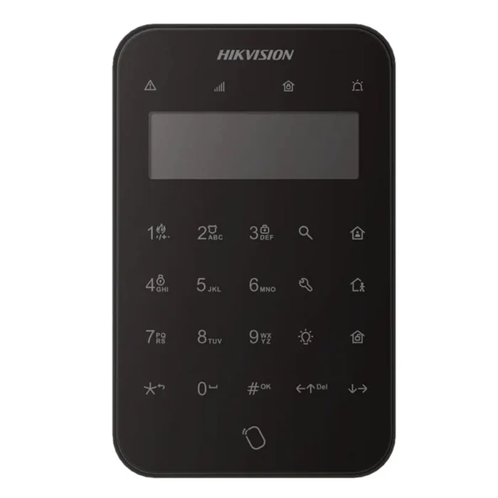 HIKVISION Tastatura wireless LCD AX PRO, 868MHz two-way Tri-X wireless technology, DS-PK1-LT-WE/BK