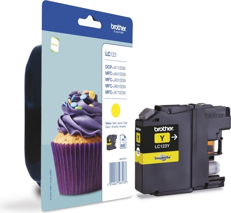 BROTHER Cartus Cerneala Original Yellow pentru DCP-J4110|, LC123Y