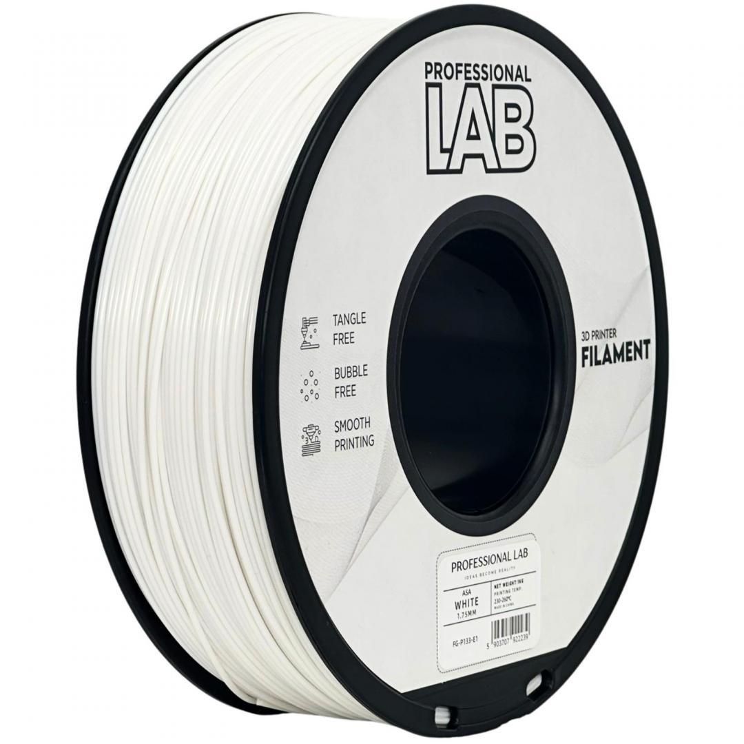 PROFESSIONAL LAB Filament 3D Proffesional Lab, Diamentru 1.75mm, Greutate: 1KG, Culoare, ASA WHITE