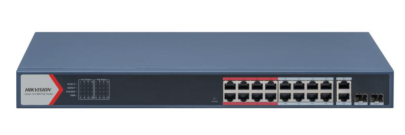 HIKVISION Switch 16 porturi POE, DS-3E1318P-EI(B)