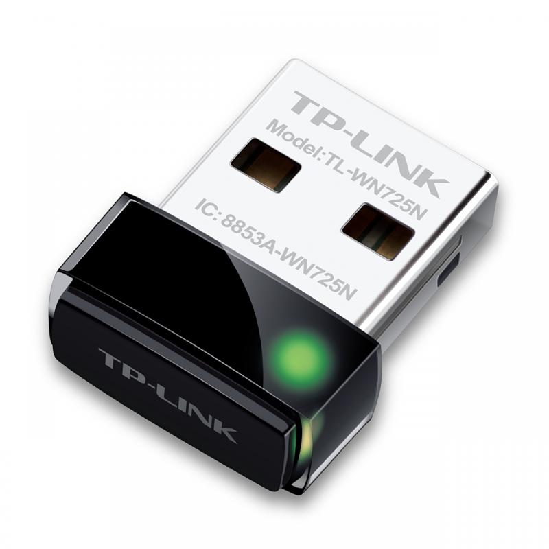 TP-LINK Adaptor Wireless, Wi-Fi, Single-Band, TL-WN725N