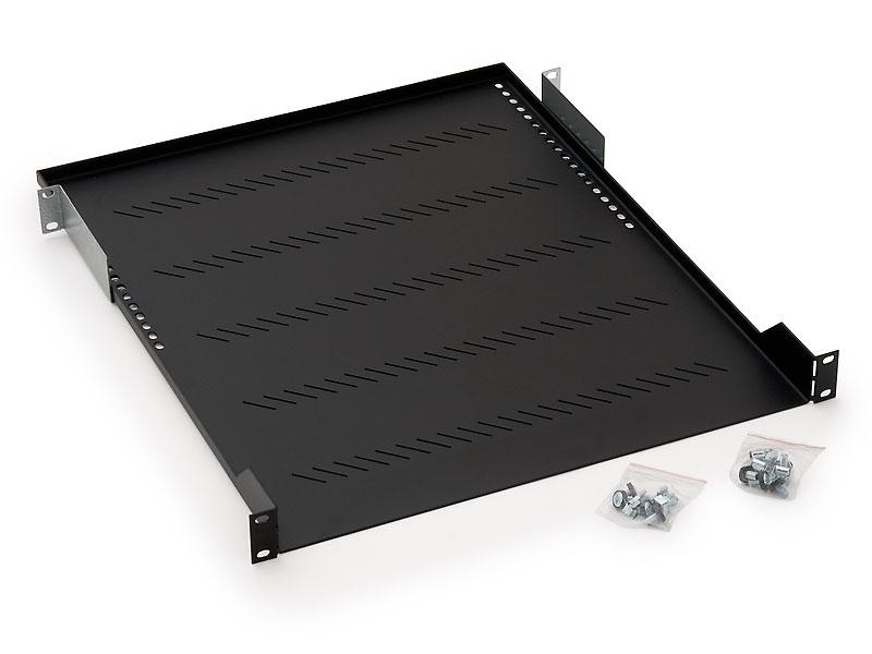 TRITON Raft fix perforat 19" 1U/350 capacitate incarcare 40kg, negru, RAB-UP-350-A1