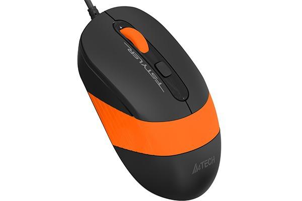 A4TECH Mouse Fstyler FM10, 1600 dpi, Multicolor, FM10 ORANGE - imagine 3
