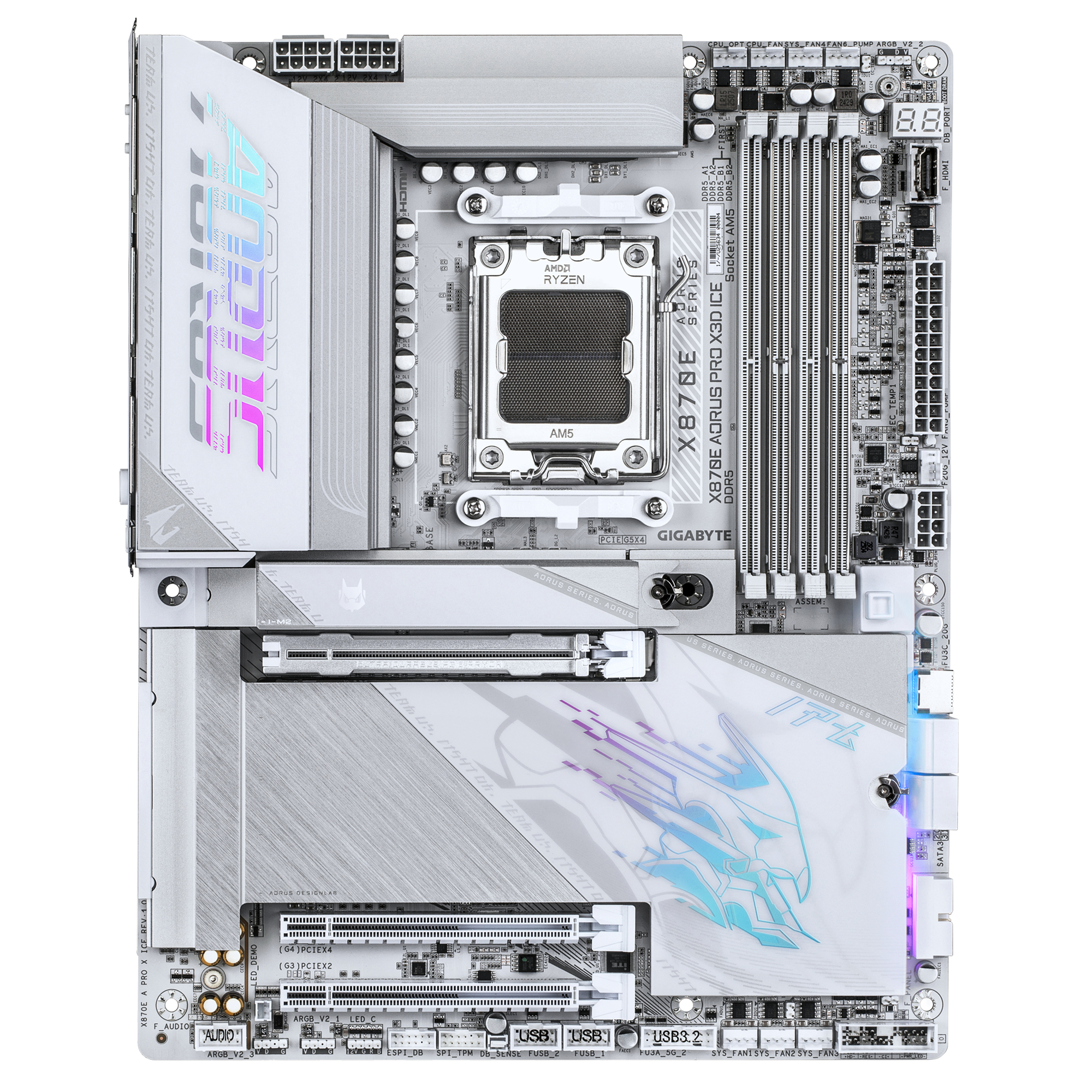 Gigabyte MB, X870E A PRO X ICE - imagine 2