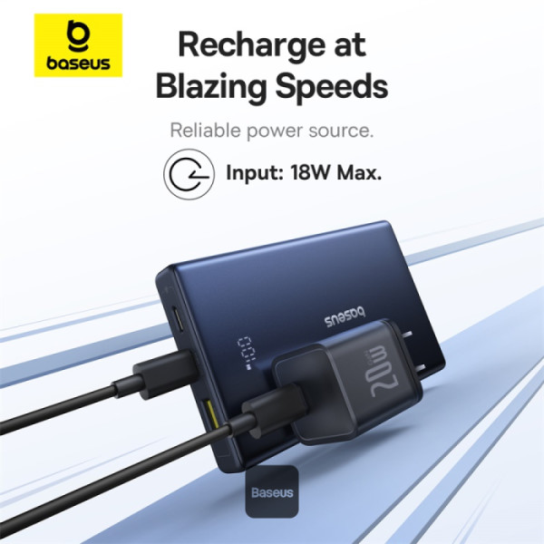 Baseus POWER BANK PicoGo, display, capacitate 10000mAh, 20W, 2 x USB Type-C, 1 x, P10076801123-00 - imagine 4