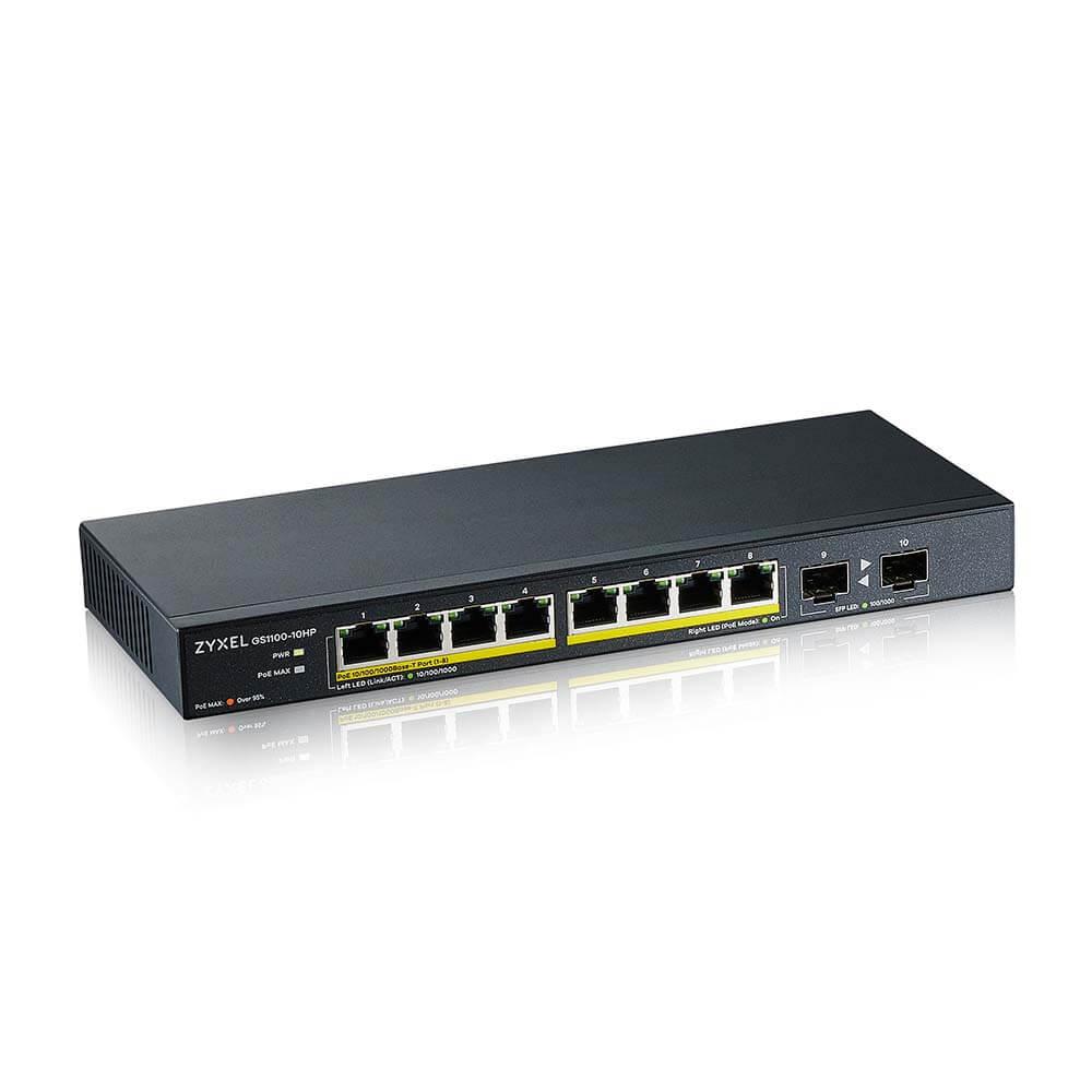 ZyXel GS1100-10HP 10PORT GBE POE SWITCH, GS1100-10HP-EU0102F