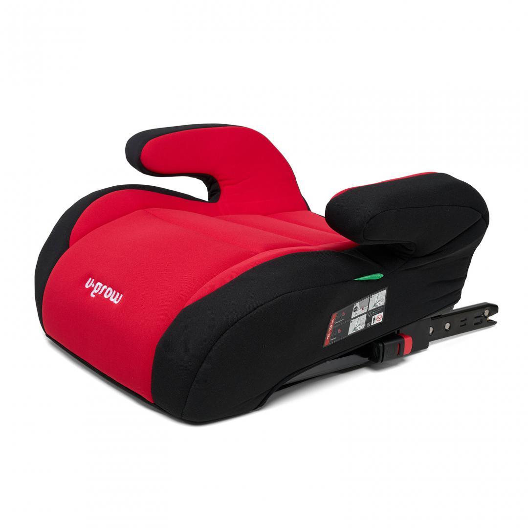 U-GROW Inaltator auto 125-150, omologare R129 cu isofix, negru/rosu, UG-HB53B-RED