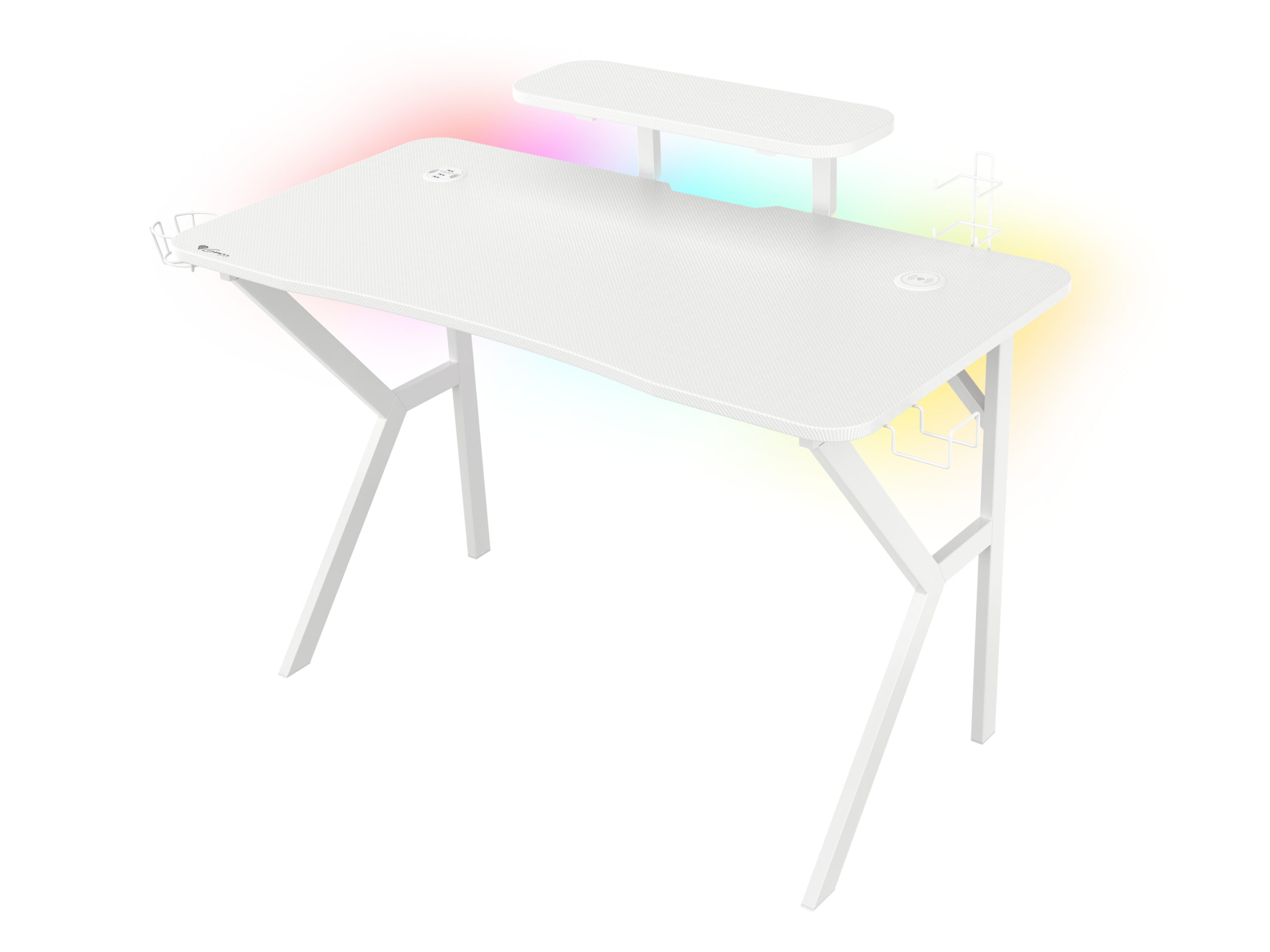 Genesis Birou gaming Holm 320 RGB alb, NDS-1802