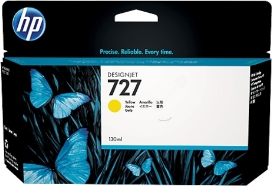 HP Cartus Cerneala Original Yellow, nr.727 pentru DesignJet T1500|T1530|T2500|T2530|T920, B3P21A