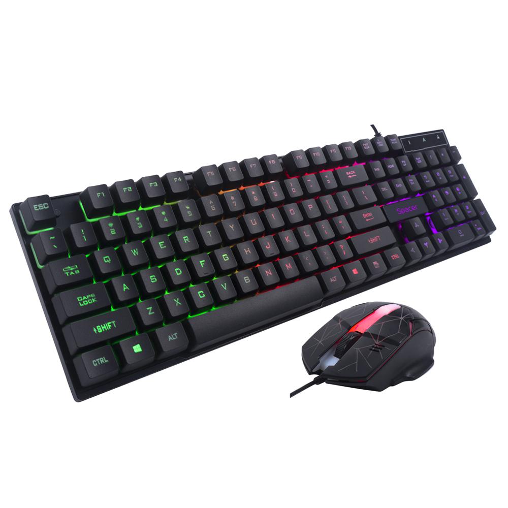 SPACER Kit Wired tastatura si mouse, taste numerice, Negru, SP-GK-01 - imagine 2
