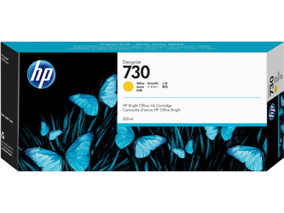 HP Cartus Cerneala Original Yellow, nr.730 pentru Designjet T1600|Designjet T1700|Designjet, P2V70A