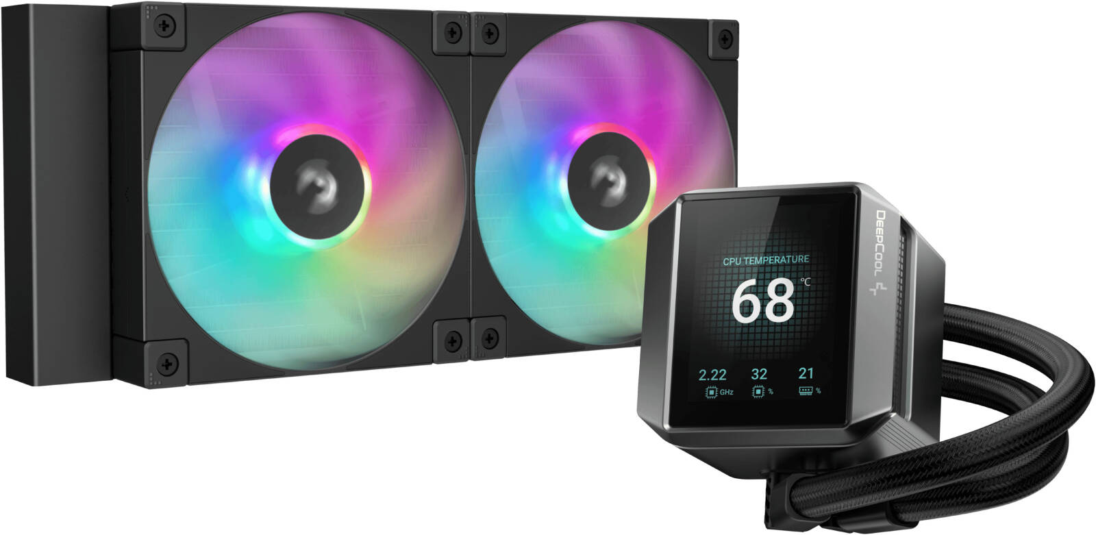 Deepcool Cooler MYSTIQUE 240, skt. Intel si AMD, racire cu lichid, 2 x 120mm, R-LX550-BKADSNC-G-1