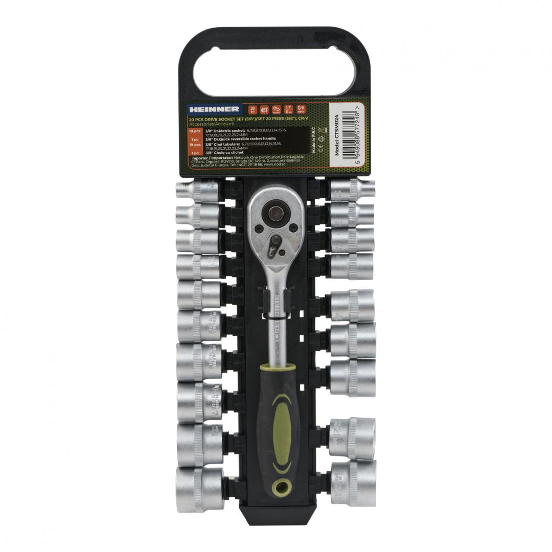 HEINNER SET 20 PIESE 3/8" CR-V, CTSM024