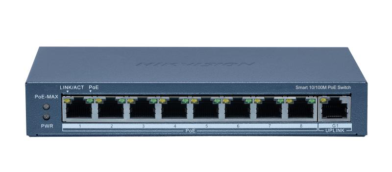 Hikvision SWITCH 8PORTURI 8XPOE SMARTMANAGED, DS-3E1309P-EI(B)