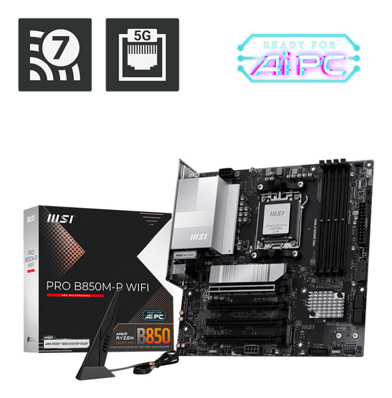 MSI Placa de baza, PRO B850M-P WIFI