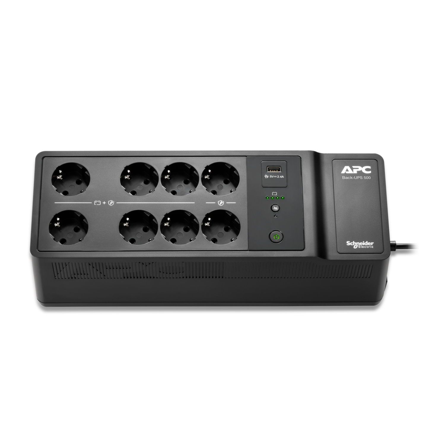 APC Back-UPS 500VA 8 schuko outlets 230V 1 USB charging port, BE500G2-GR