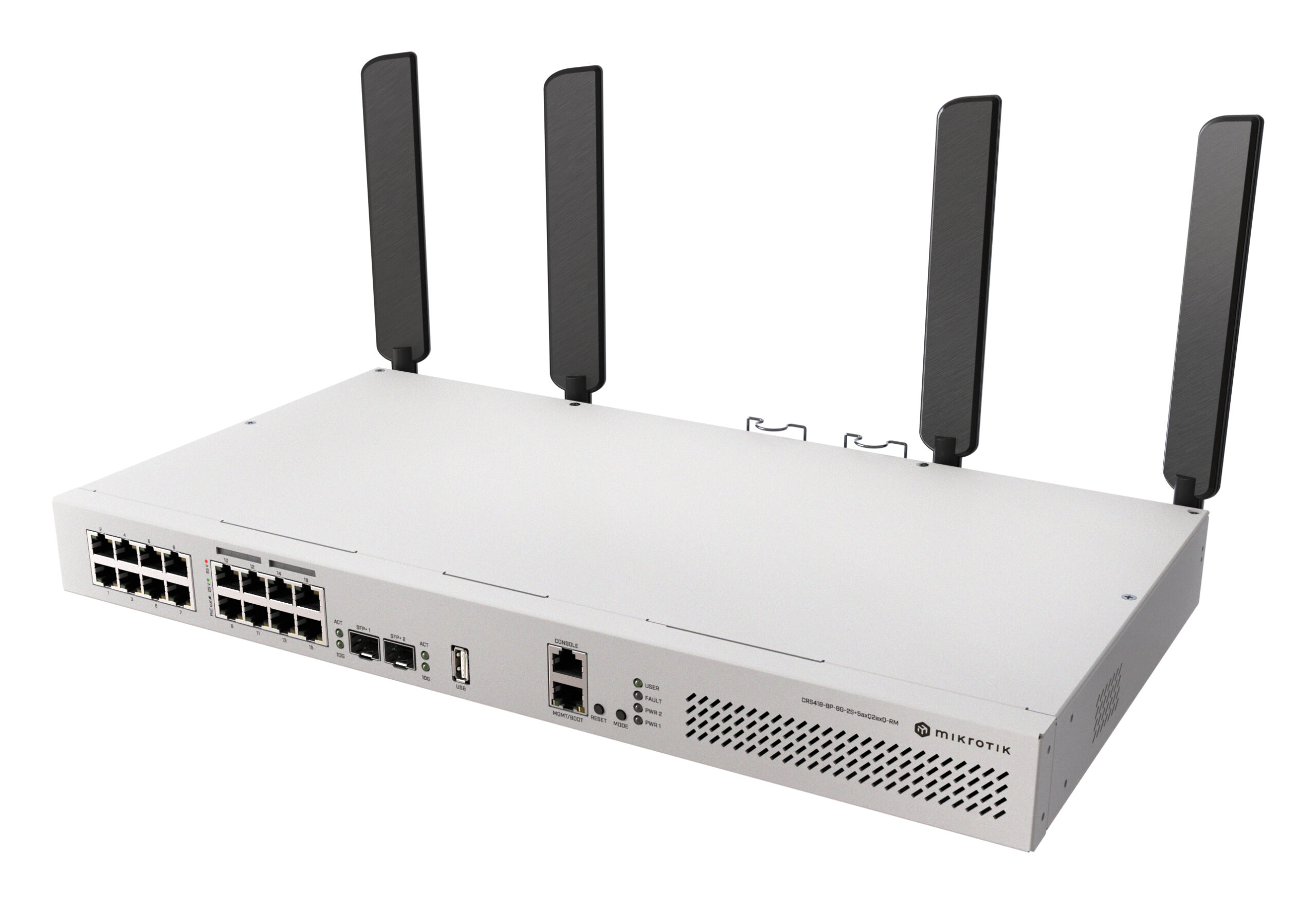 Mikrotik NET ROUTER/SWITCH 16PORT SFP+/S4188P8G2S+5AXQ2AXQRM, CRS418-8P-8G-2S+5AXQ2AXQ-RM