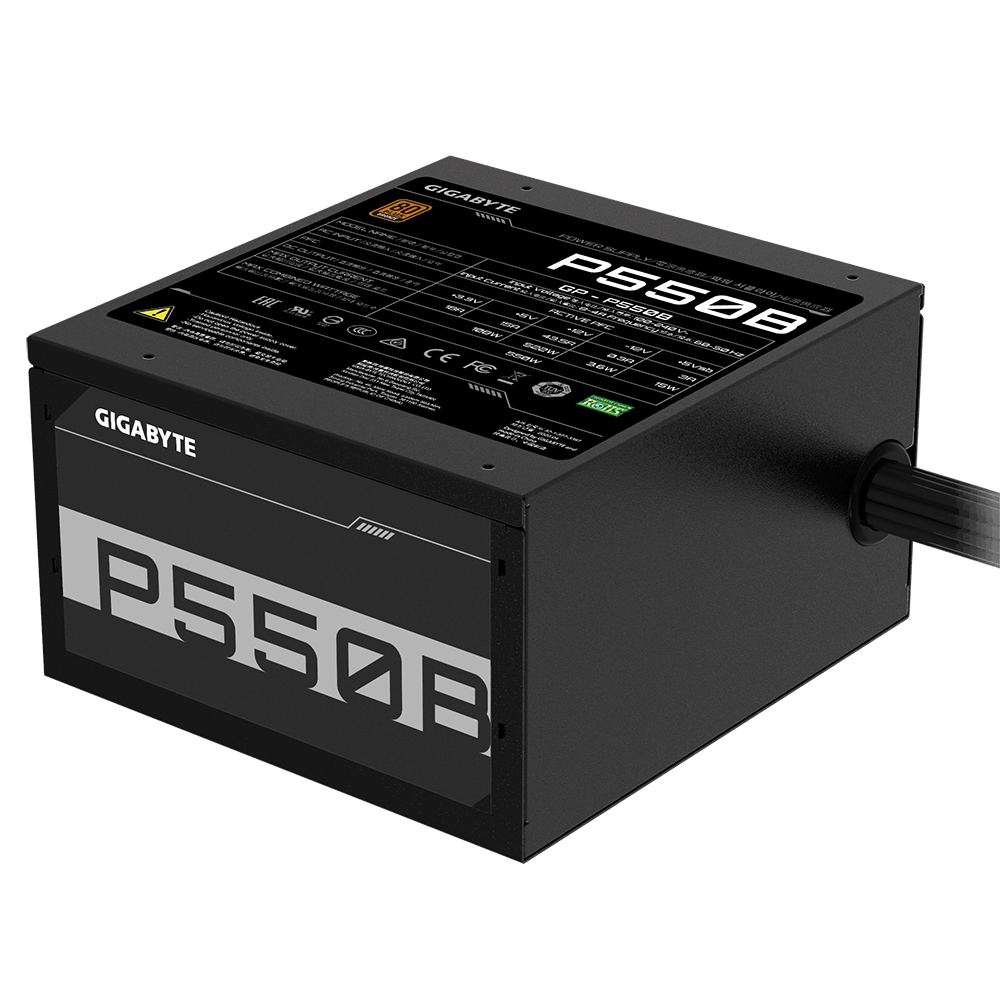 Gigabyte SURSA, 550 W, ATX 12V V2.31, fan 120 mm x 1, 80 Plus Bronze, GP-P550B - imagine 2