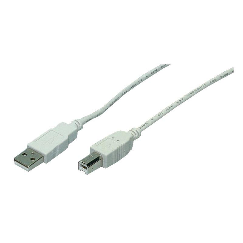 Logilink CABLU USB pt. imprimanta, USB 2.0 (T) la USB 2.0 Type-B (T), 2m, gri, CU0007