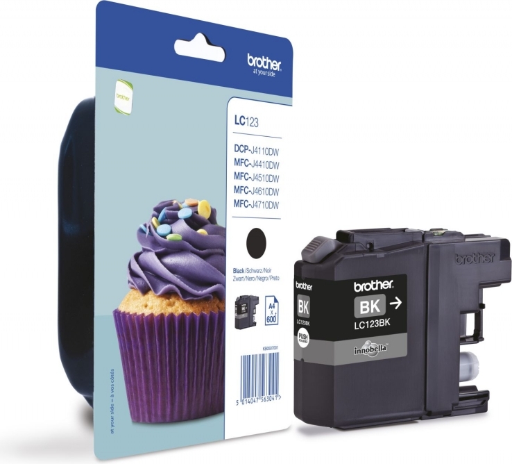 BROTHER Cartus Cerneala Original Black pentru DCP-J4110|, LC123BK