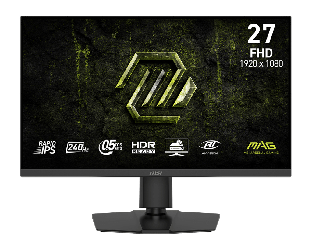 MSI 27inch Gaming Monitor FHD IPS 300 cd/m 240MHz 0.5ms 2xHDMI DP, MAG 272PF X24