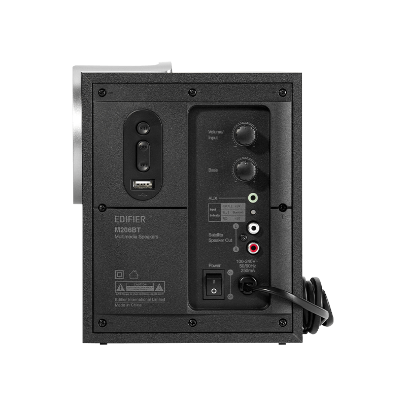 Edifier BOXE 2.1, RMS: 34W (2 x 8W, 1 x 18W), bluetooth, volum, bass; raport, M206BT-BK - imagine 4