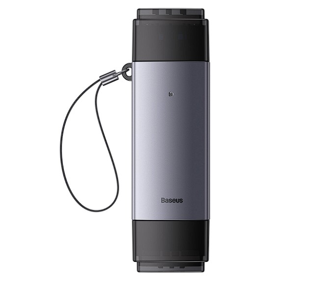 Baseus CARD READER extern Lite,interfata USB 3.0/USB Type-C,citeste/scrie:SD,microSD, WKQX060113