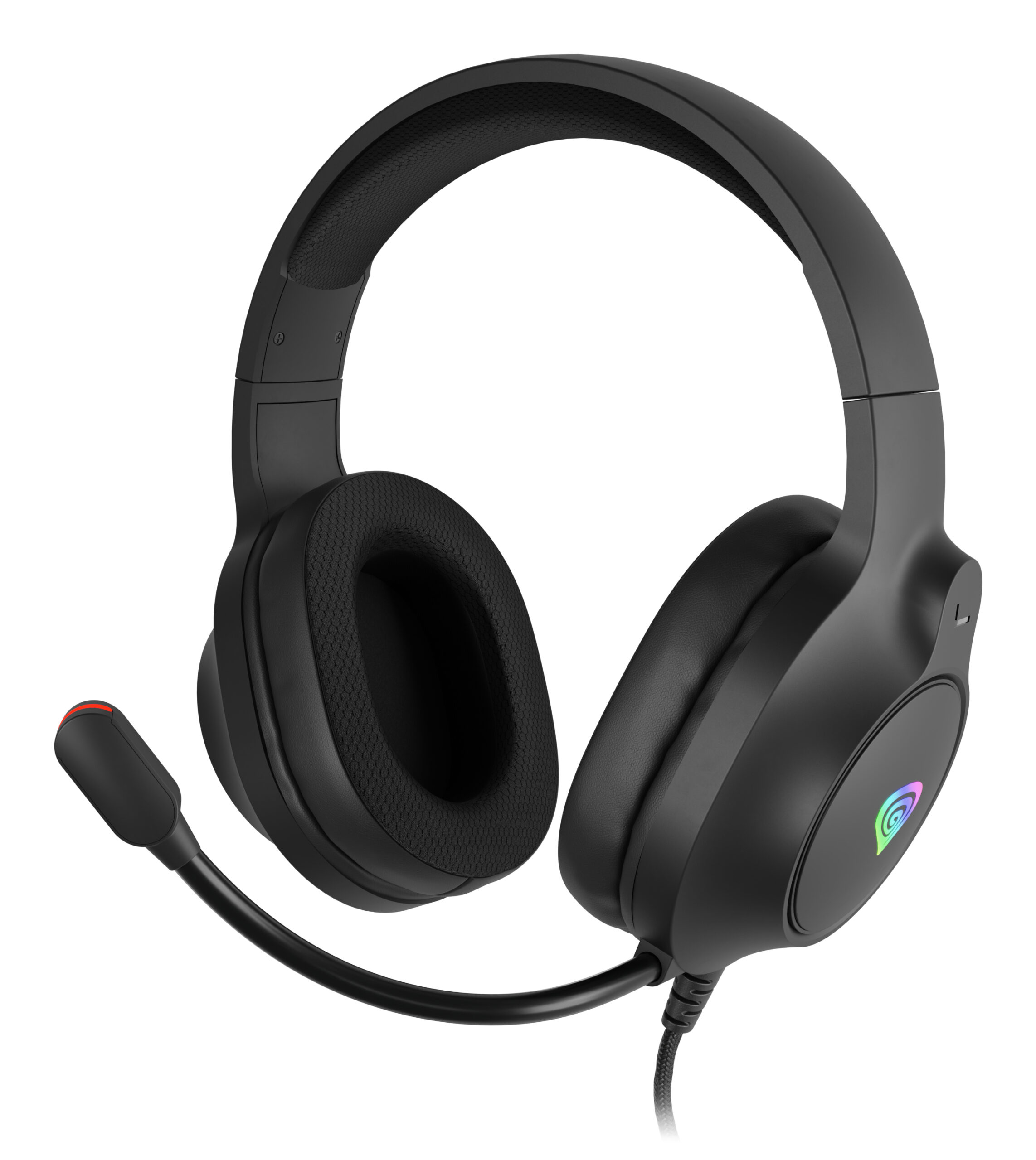Genesis Casti cu fir Neon 213 RGB negru, NSG-2306