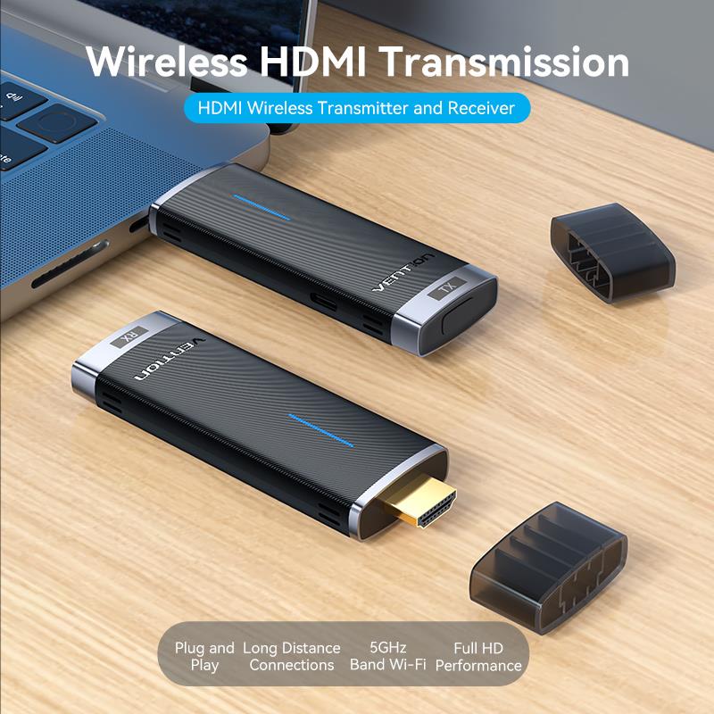 Vention Transmitator video, HDMI(T) USB-C(T), transmite semnal video la max 50m, rezolutie, ADCL0 - imagine 2