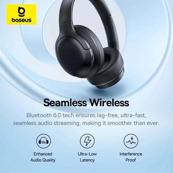 Baseus CASTI Bowie Bass BH1 Lite Wireless Noise Cancelling, over ear, 40mm Dynamic Drivers, A0203C00 - imagine 7