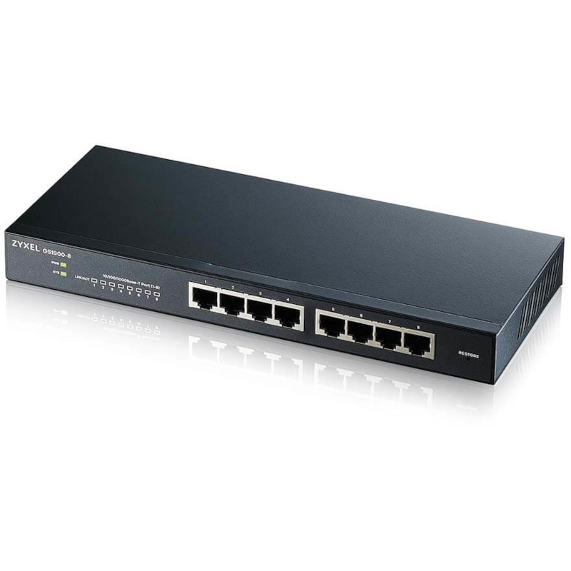 ZyXel GS1900-8 8PORT GBE L2 SWITCH, GS1900-8-EU0102F