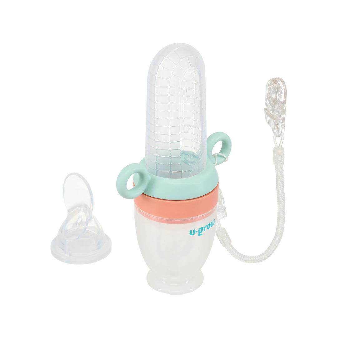 U-GROW Dizpozitiv de hranire cu 2 tetine : suzeta fructe + lingurita, UG-236 - imagine 2