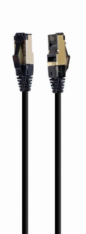 Gembird PATCH CORD S/FTP Cat8, LSZH, cupru, 0.5 m, negru, AWG27, 2000MHz, dublu, PP8-LSZHCU-BK-0.5M