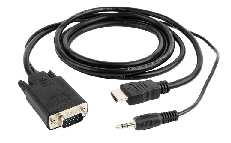 Gembird CABLU video, splitter HDMI (T) la VGA (T)+ Jack 3.5mm (T), 3m,rez max FHD, A-HDMI-VGA-03-10