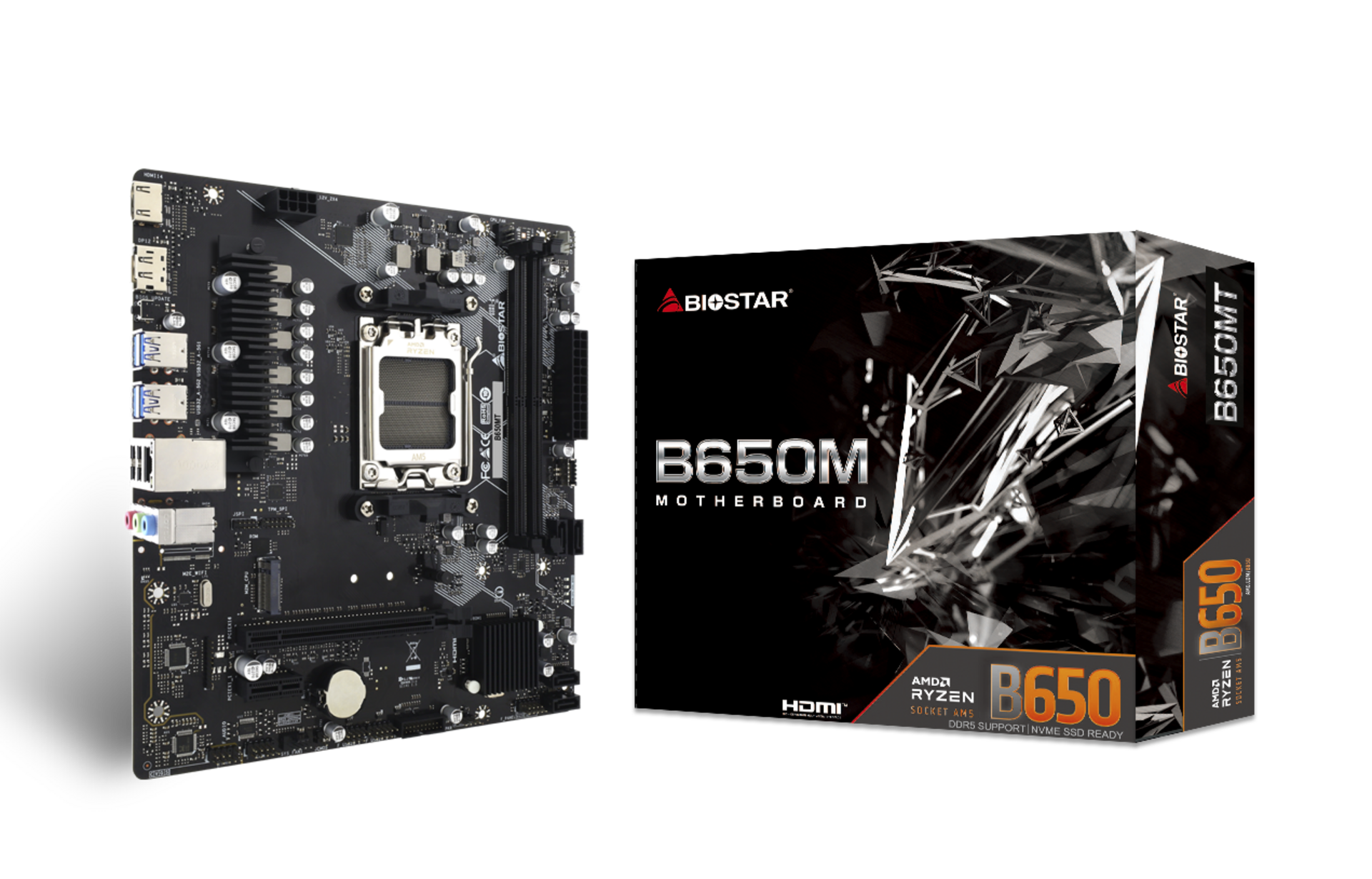 BIOSTAR Placa de baza, skt. AM5, chipset AMD B650, mATX, 2 x DDR5 max. 128 GB, USB 3.2 gen 2, B650MT - imagine 4