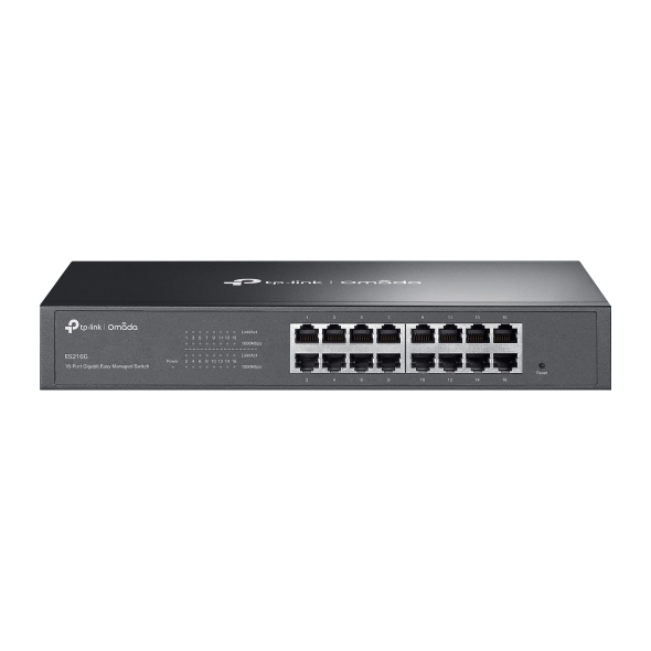 Tp-Link SWITCH Easy Managed, 16-Port Gigabit RJ-45, metalic, ES216G