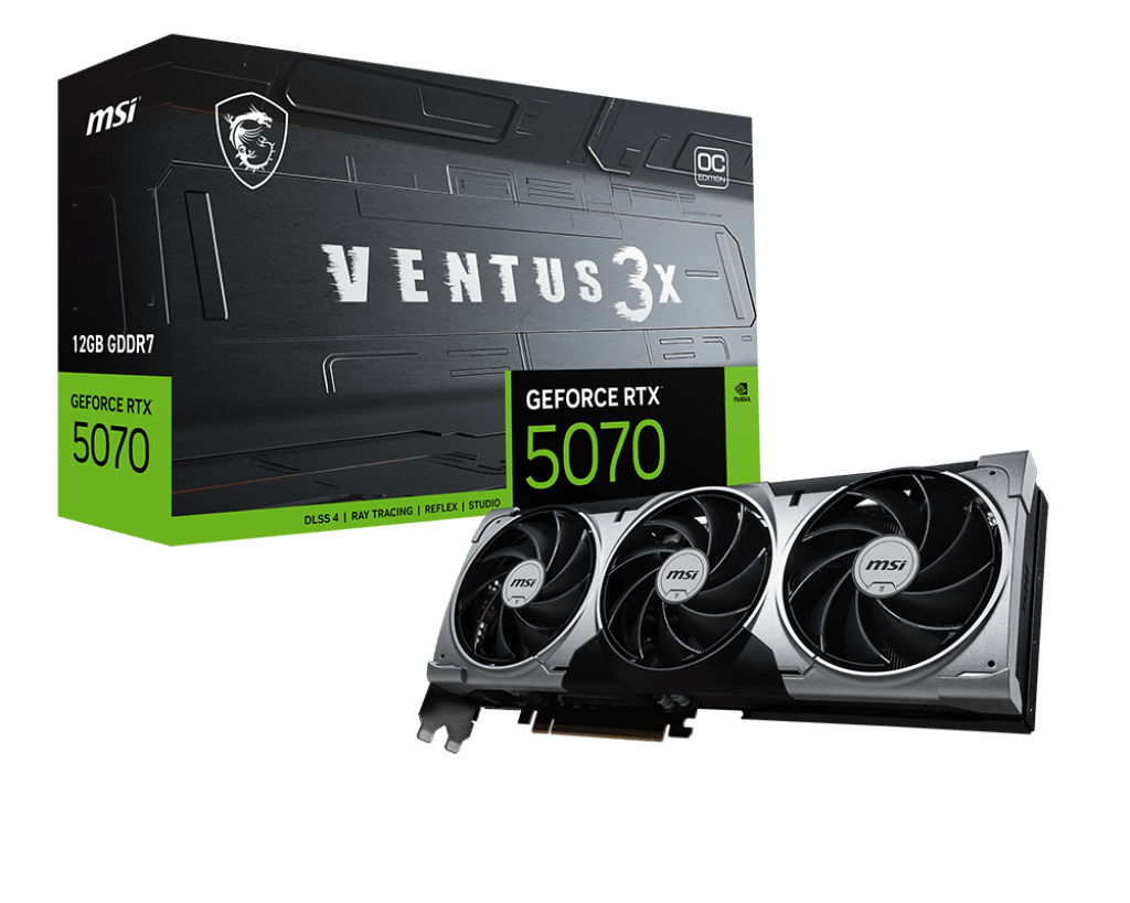 MSI, GeForce RTX 5070 12G VENTUS 3X OC