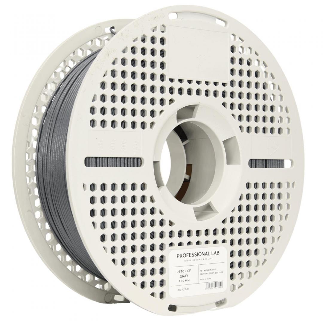 PROFESSIONAL LAB PROF. LAB 3D FILAMENT 1KG PETG + Carbon Fiber GRAY, Diametru, PETG + CF GRAY
