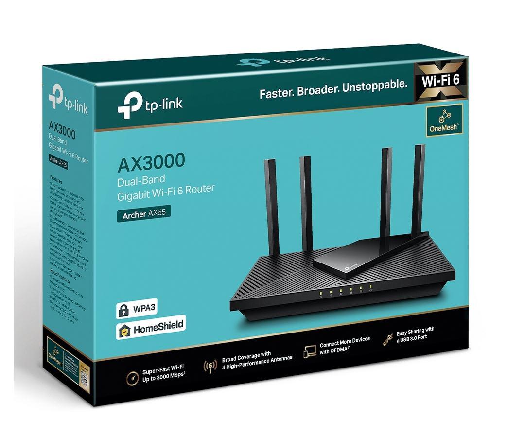 TP-LINK Router wireless, WIFI 6, Mesh, Dual Band, ARCHER AX55 - imagine 4