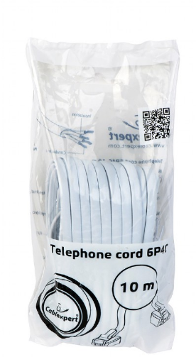 Gembird CABLU TELEFONIC 6P4C, 10m, black, TC6P4C-10M